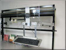 Articulating Monitor & Keyboard Stand - M4 Rear Post Mount Style