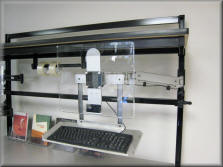 Articulating Monitor & Keyboard Stand - M4 Rear Post Mount Style