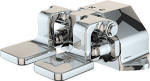 Floor mounted foot-operated valve for Hot AND Cold water.