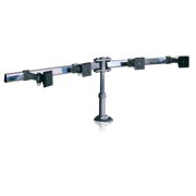 Quadruple Articulating 4 Monitor Arm - Thru-Hole Grommet Mount