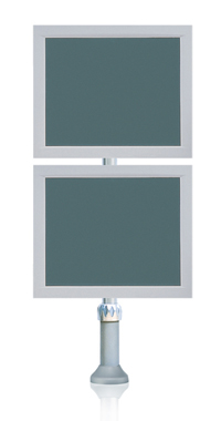 Dual Stacked Articulating 2 Monitor Arm - Thru-Hole Grommet Mount
