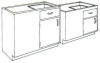 Lab Corner Cabinet with Door and Drawer