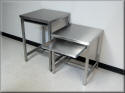 Stainless Steel Flat Table with Stainless Keyboard Tray