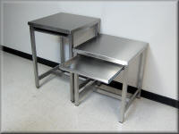 Stainless Steel Table Pair