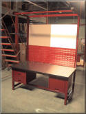 Fully Adjustable Workbench with Bin Panel and Drawers - Model F-107P