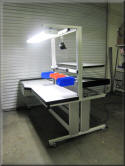 i-Frame Ergonomic Lift Table with Overhead Accessory Boom