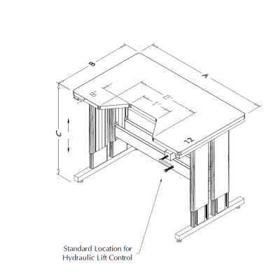 Adjustable Microscope Table with Recessed Seating