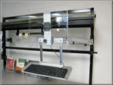 Articulating Monitor & Keyboard Stand - M4 Rear Post Mount Style