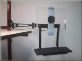 Articulating Monitor Arm with Keyboard Tray - Channel Mount