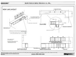 L-Shaped Laboratory Layout with No Corner Cabinet