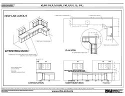 L-Shaped Laboratory Layout with 45 Degree Corner Cabinet