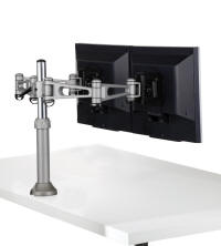Dual Articulating 2 Monitor Arm - Thru-Hole Grommet Mount