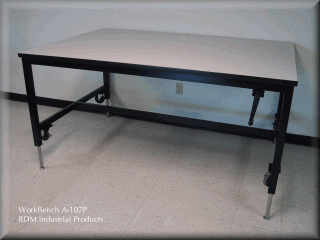 Adjustable Height Lift Table w/ Manual Hand Crank & Part-Time Casters