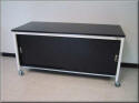 Flat Table with Weled metal Frame and Full Lower Cabinet - Steel Frame Table with Lower Cabinet