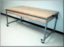 Steel Table with Butcher Block Top