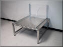 Adjustable Height Stainless Steel Hydraulic Lift Table w/ Electric Motor & Clear Side Panel Shields