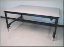 Adjustable Height Lift Table w/ Hand Crank & Casters