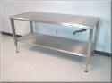 Adjustable Height Stainless Steel Lift Table w/ Hand Crank