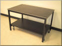 Flat Table with Weled metal Frame and Full Lower Shelf - Steel Frame Table