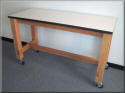 Wood Frame Table with Plastic Laminated Top
