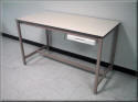 Flat Table with Weled metal Frame and Single Pencil Drawer - Steel Frame Table