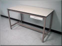 Flat Table with Weled metal Frame and Single Pencil Drawer - Steel Frame Table