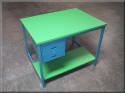 Flat Table with Weled metal Frame and two utility drawers - Steel Frame Table