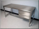 Stainless Steel Table with Drawers