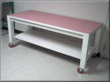 Wood Frame Table with Cutting Mat Top