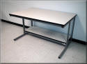 C-Frame Table with Recessed Front Legs