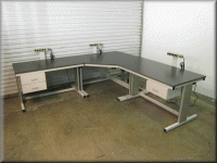 Adjustable Height Corner Table