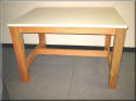 Wood Frame Table with Chemical Resistant Laminated Top