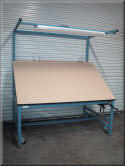 Ergonomic Lift Table with Tilting Top and Overhead Light