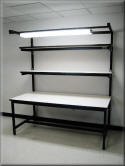 Fully Adjustable Workbench with Articulating Monitor Stand - Model F-107P