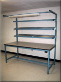Workbench with Flow Rack Shelves - Model FR-104P