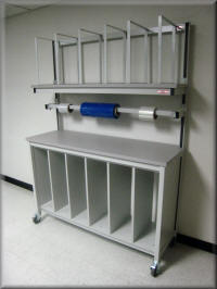 Packing Table with Open Lower Cabinet