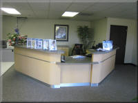Plastic Laminated Angled Reception Counter