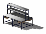 Large Table with Upper Shelves