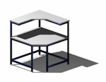 Workbench Corner Table Model F-103P-CNR