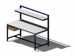 Table with Adjustable Upper Shelf