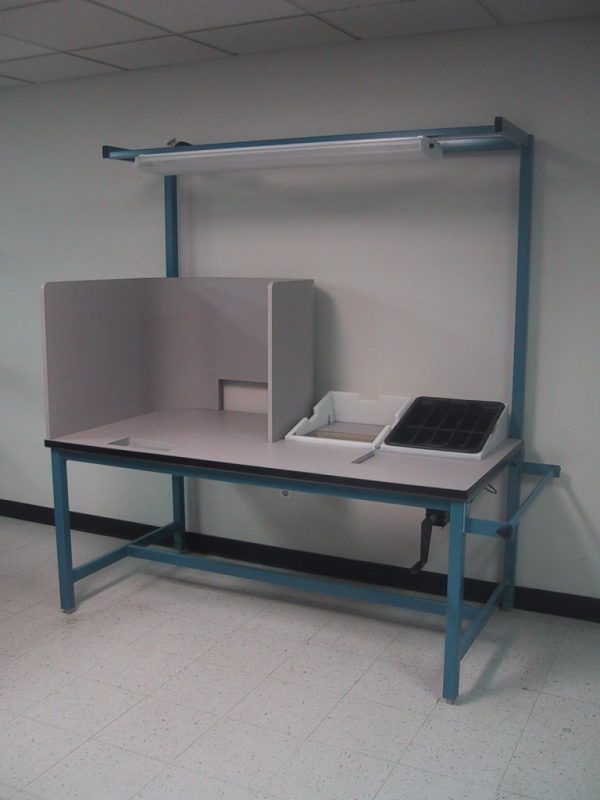 Table Model <span style="color: #800000;"><strong>F-103PDL</strong></span> - Workbench with Overhead Utility / Light Boom - Image 3