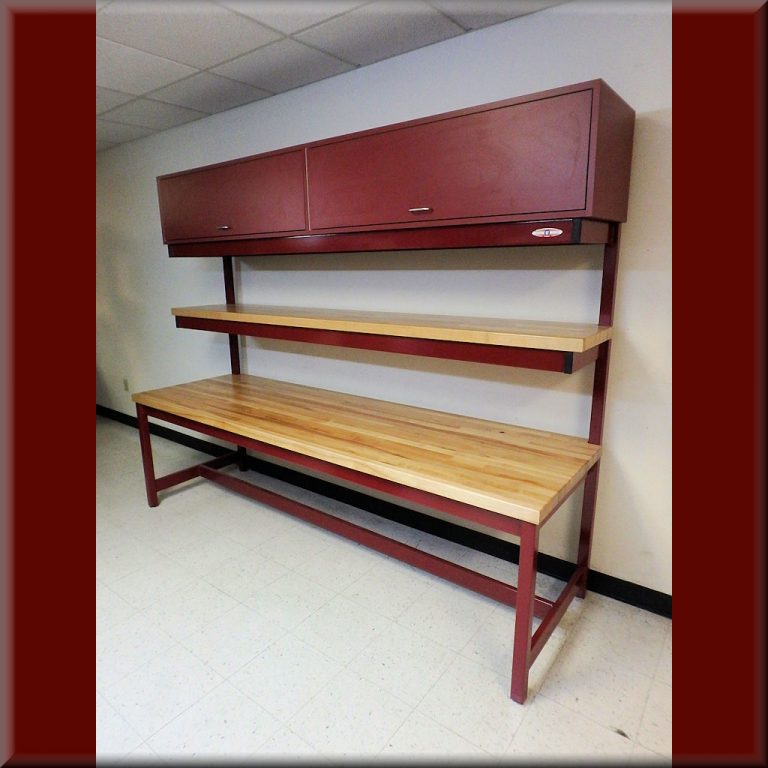 RDM - Model F-103P-CAB Tech Table w/ Upper Storage Cabinet
