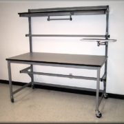 RDM - Packaging Table Model P-103P-CAB Fixed Height Table w/ Lower Cabinet