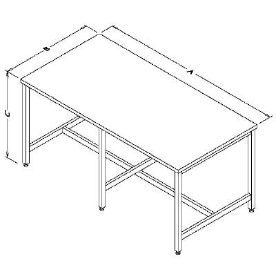 Table Model A-109P-CLG – Workbench with Center Legs