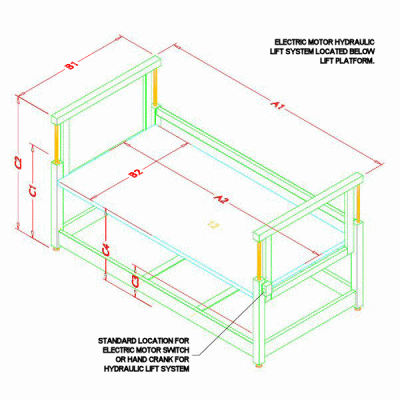 Table Model LP-107P – Low Platform Lift Unit