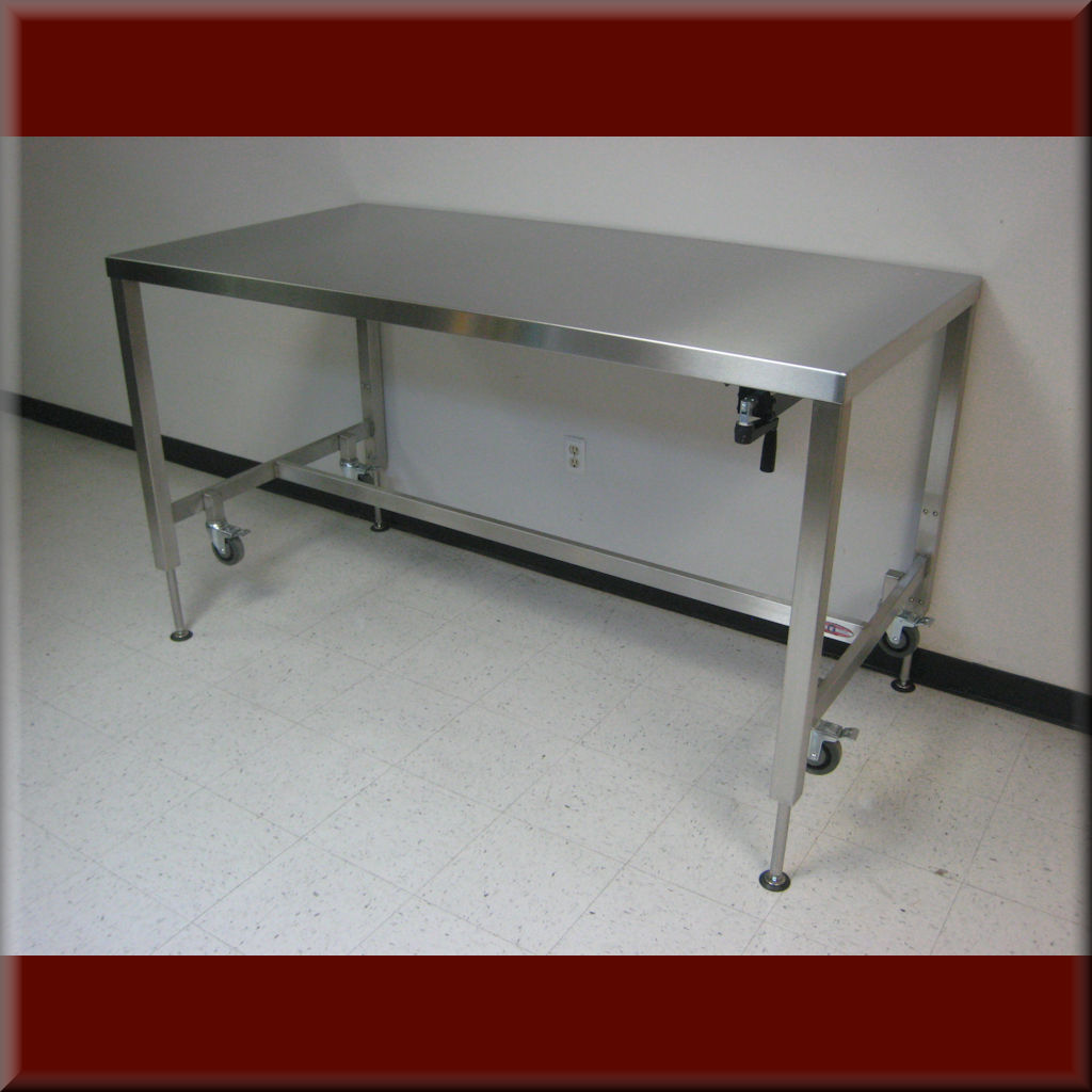 Fixed Height Heavy Duty Steel Tables with Phenolic Work Surfaces and  Leveling Glides