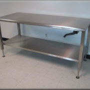 Rdm Stainless Steel Adjule Height Table Model A107p Ss Stainless Steel Adjule Height Table Rdm Lift Tables This Unit Shown With Optional Part Time Casters