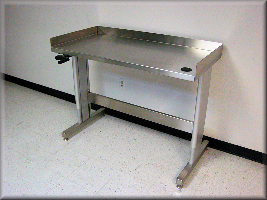 Fixed Height Heavy Duty Steel Tables with Phenolic Work Surfaces and  Leveling Glides