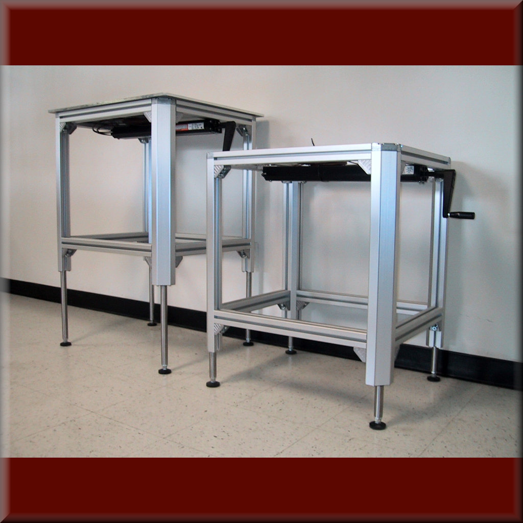 Table Model A-107P-AL-EXT-S – Aluminum Frame w/ Hydraulic Lift – 6.10, 7.87, & 11.81″ Lift Ranges – 750 lb cap.