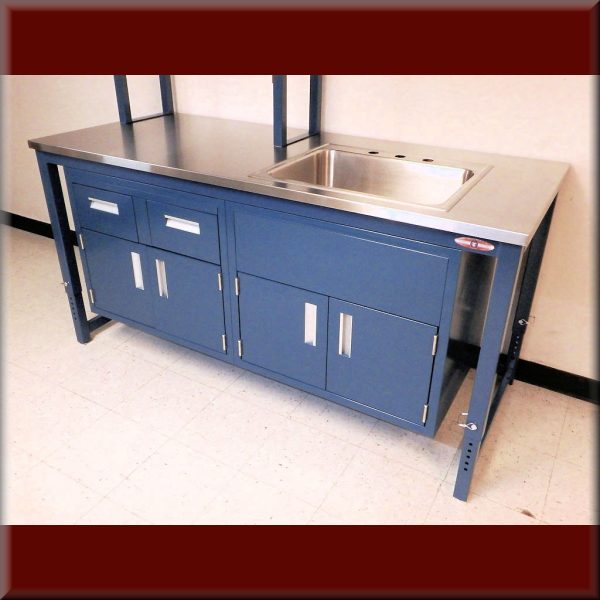 RDM Laboratory Table with Suspended A109PLABCAB (Flat Top